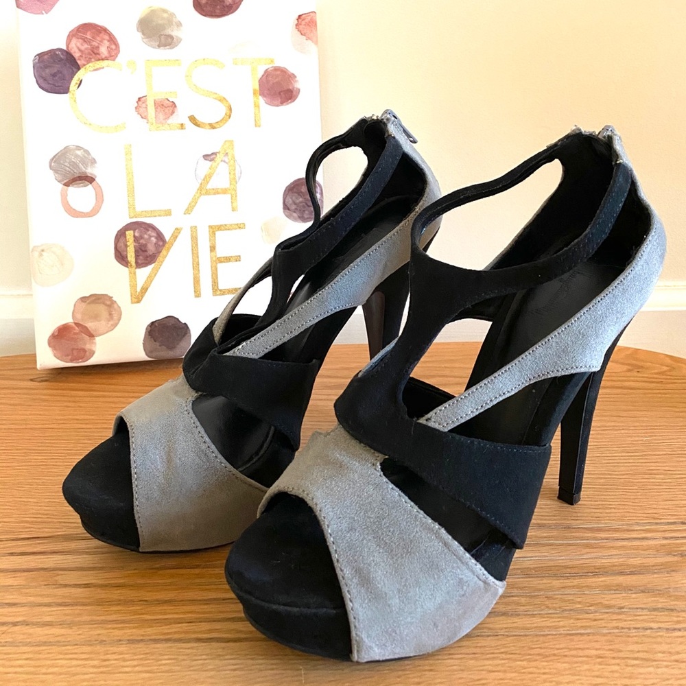 F24 Chunky T-Strap Platform color-block heel